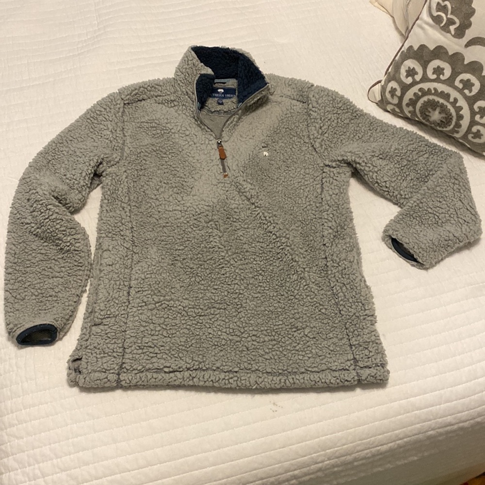 Southern shirt Sherpa pullover